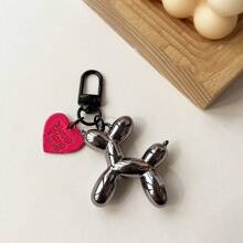 1 buc Unisex Balon Câine Breloc Aliaj În formă de Inimă Desene Animate Versatil Geantă/Chei Mașină Charm Cadou Accesorii Auto Geantă Charm Școală Drăguț Goth Y2K