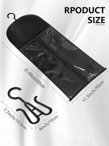 Hair Extension Holder Wig Storage For Multiple Wigs Holder Wig Bags Storage With Hanger Hair Extension Storage Wig Hanger For Multiple Wigs Hair Extensions, Wigs & Accessories - Multicolor - View 3