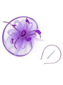 1Pc Fascinators Hats For Women Fancy Tea Party Hats Kentucky Derby Hats Feather Hair Clip For Wedding Party Church Hats