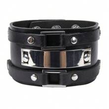 1pc Minimalist Vintage European & American Style Handmade Genuine Leather Braided Bracelet, Adjustable Size Suitable For Men, Women, Teens For Daily Wear, Halloween