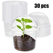 12pcs/30pcs Seedling Trays With Humidity Adjustable Lids - Clear - View 8