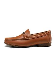 Men's Driving Loafers Slip On Casual Comfortable Dress Leather Shoes For Men Mens Dress Loafers - màu nâu - Xem 10