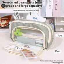 Tikplus Large Capacity Pencil Case, Big Pencil Box With 4 Compartments, Lightweight Zipper Pencil Bag, Suitable For Girls, Teens, Stationery Storage Bag, Cosmetic Bag, Suitable For Women And Men,For School Supplies,Back To School - Multicolor - View 14