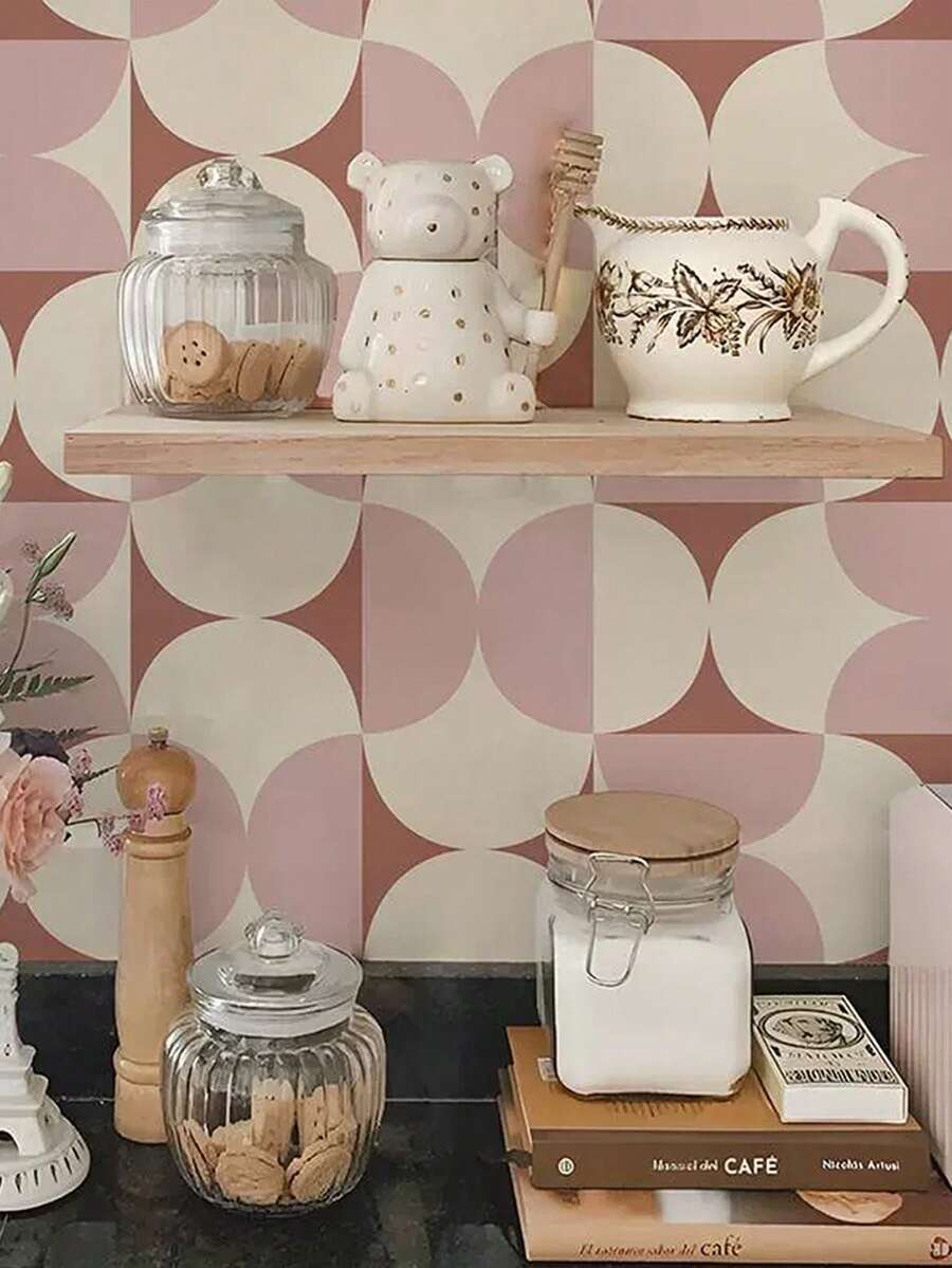 10 件 - 7.87 * 7.87 英寸/20x20 厘米防水几何拱形厚纹理即撕即贴厨房防溅贴纸，适用于厨房墙砖贴花 - 彩色 - 查看 1