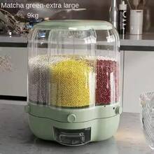 NetHong Sealed Food Container Grain Box Grain Dispenser Rice Tank - Green - View 1