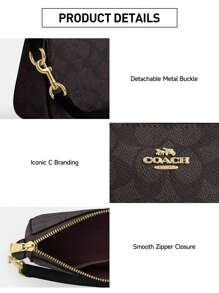 Coach Bolso y bolso de mano de mujer Nolita 19 de color negro, cartera clásica de señora con cierre de cremallera metálica