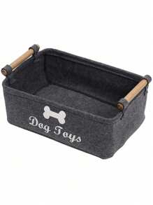 1pc Pet Dog Toy Storage Box, Casual Home Organizer Goods