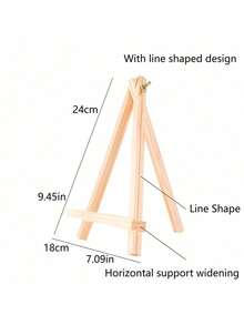 1 pieza Caballete de escritorio de madera sin terminar de 11.81/15.75/19.69 pulgadas - Sin pintura ni olor, adecuado para arte de lienzo, manualidades de escritorio, caballete de lienzo portátil, también funciona como soporte para teléfono/tableta, arte y dibujo para adultos, caballete de exhibición de pintura para principiantes, estudiantes, escuelas, bodas, soporte para tarjetas de fiesta de cumpleaños