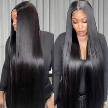 Straight Human Hair Bundles Brazilian Weave Human Hair Bundles 32 Inch Bundles Human Hair Remy Hair Extensions - Natural Black - View 1
