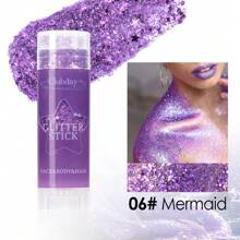 1PC/3PCS/6PCS Holographic Glitter Gel, Long-Lasting Waterproof And Sweat-Proof Party Glitter, Suitable For Stage Performances, Dazzling, Mermaid Theme Holographic Thick Glitter Festival Carnival Accessories