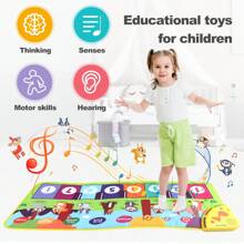 Alfombra de piano musical multifuncional para niños, estera de baile de teclado para bebés y niños pequeños con 8 sonidos de animales, juguete de educación temprana, regalo de Navidad y cumpleaños para niños
