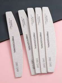 3/5/10/20/50pcs Nail File,100/180 Grit Emery Boards For Nails, Zebra Doubled Sides Washable Coarse Nail Files For Acrylic And Extension Nail Removal Nail Care Manicure Kit Salon Home Use - Grey - View 7