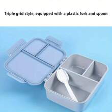 1pc Large Capacity Blue Lunch Box Portable Bento Box High Quality Lunch Box Leak-Proof Food Container For Students Travelers And Office Workers Bento Boxes For Adult Initial Name 26 Letters Pattern