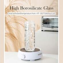 1 PC Small Glass Storage Jars With Airtight Lids, Coffee Container With Wooden Lid, Glass Pantry Canister For Beans, Rice,Sugar - 無色 - 查看 9