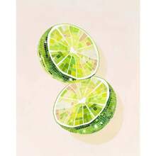 1PC Fashion Pink Disco Lemon Grape Apple Cherry Strawberry Poster Print Fashion Wall Art Picture Decor Frameless Canvas Painting Optional Frame ,Wall Art With Frame