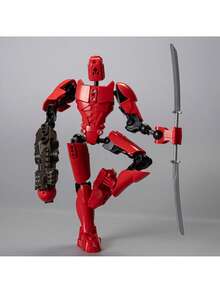 18cm Posable Mecha Toy Model, Pacific War Mecha, Galaxy Precision Assembly Model, Cool Mecha Figurine, Mecha Assembly Model Toy, Desktop Display Model, Collectible Mecha Exhibition Model, Mecha Action Figure Model (Random Support Color) - Multicolor - View 15