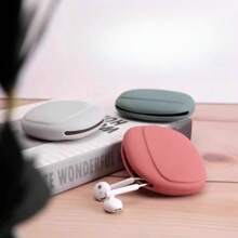 Individuell angefertigter Silikon Kopfhörer Aufbewahrungskoffer, tragbare Kabel & Ladegerät Organizer, mit Laser graviertem personalisierten Bluetooth Kopfhörer Tragetasche, kompakt & platzsparend, Kabel ordentlich verstaut, Text Individualisierung, elegantes Jahrestags Geschenk, geeignet als Urlaubsgeschenk