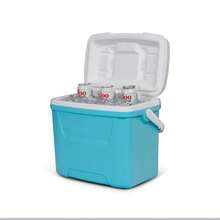 48 QT Laguna Hard-Sided Ice Chest Cooler, Aqua Blue And White