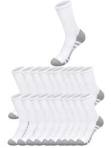 60 chiếc/50 chiếc/40 chiếc/30 chiếc/24 chiếc/20 chiếc/16 chiếc/12 chiếc/10 chiếc/8 chiếc/6 chiếc/4 chiếc/2 chiếc Tất thể thao tennis thoải mái cho nam, thích hợp mặc ngoài trời & thường ngày, mọi mùa, tất thể thao dày kháng khuẩn thấm hút ẩm màu trắng - Nhiều màu - Xem 57