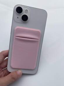 1 pieza Soporte universal de tarjetas para teléfono con pegatina, aplicable a varios modelos de teléfonos para almacenar tarjetas como tarjetas de autobús, tarjetas bancarias, tarjetas de identificación o monedas para evitar la pérdida de tarjetas