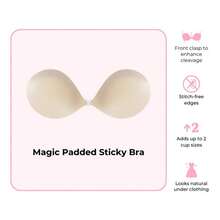 BOOMBA Magic Padded Sticky Bra - Patented Sticky Fashion Bra Inserts - Caramel - View 4