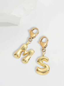 Bubble Letter Cute Necklace Pendant, Bag Pendant - Lucky Crystal Pendant, Letter A-Z, Shiny Alloy Bag Backpack Pendant - Perfect Gift For Birthday And Special Occasions, Keychain Ring Bag Backpack Pendant Car Pendant Gift For Women And Girls, Wallet And Handbag Accessories