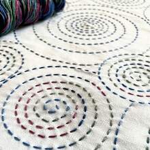 9-Piece Sashiko Embroidery & Quilting Stencil Set, Reusable 7.9" Patterns For Wall Decor, Fabric Crafting & Diy Painting - Ivory Pet Material,Back To School,School Supplies - Milky - View 9