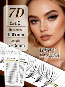 FOXYMEI 12 Reihen Wischige Vorbereitete Fächer Wimpern C/D Krümmung 5D 7D 9D Spike Wimpernverlängerung 8-15mm Hochwertige Wimpernbüschel Importierte Materialien Vorbereitete Volumen Fächer Wimpern Weich Leicht Natürlich Falsche Wimpern Wimpernbüschel, Einzelwimpern, Künstliche Wimpern