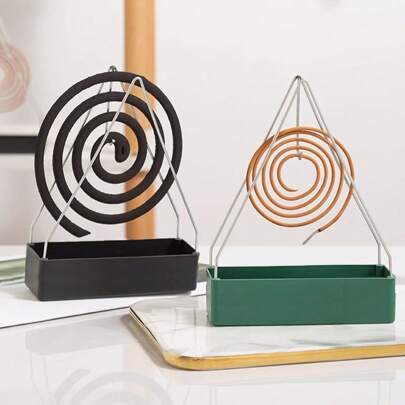 1PC Triangle Mosquito Coil Holder Fireproof Anti-Scald Mosquito Coil Holder Mosquito Coil Tray Incense Holder Mosquito Incense Burner Tray Incense Holder Ash Tray