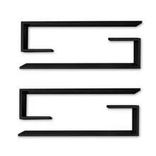 2 Bookcases, Shelves, Niches, White, 15 Mm - Black - View 1