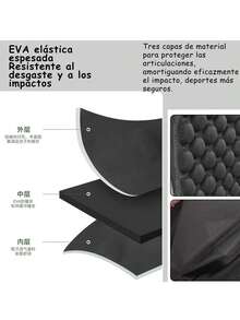 1 Par Rodilleras Deportiva Anticolisión Basquetbol Elastica Compresion Protector Rodilla Para Niños - Negro - Ver 4