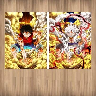 1pc Anime Poster One Piece Gear 5th Birthday Gift 3D Flip Picture Room Decor Art Mural Home Decor, Unframed
