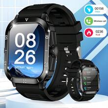 1 pieza Smartwatch unisex, compatible con smartphones Android e iOS, pantalla IPS HD de 2,01", batería de larga duración de 350 mAh, control de música, llamada inalámbrica (responder/marcar), podómetro, contador de calorías, notificación, alarma, pronóstico del tiempo, regalo para hombres - Multicolor - Ver 1