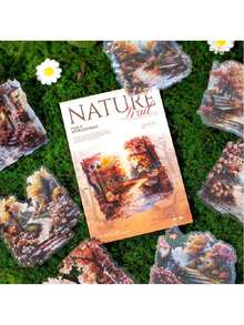 60 张/包自然路径系列 PET 贴纸，森林楼梯主题，学生子弹日记剪贴簿基础材料 6 种款式，涂鸦贴纸，学校用品，返校 - 彩色 - 查看 10