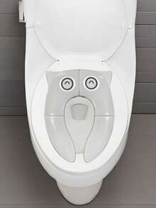 1 件儿童便携式折叠旅行马桶座带防滑硅胶垫如厕训练座便器马桶圈可折叠可洗马桶垫适用于幼儿、男孩和女孩