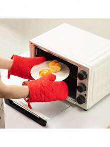 1 pezzo/set, guanti isolanti dal calore, guanti in poliestere isolanti e a prova di scottatura per microonde, adatti per utensili da cucina domestici, protezioni per steamer e cottura.