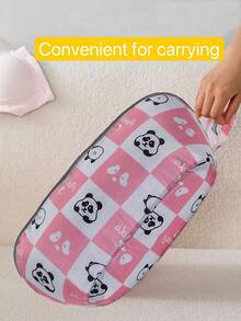 1 قطعة/2 قطعة حقيبة تنظيم الملابس الداخلية بطبعة الباندا الجميلة، سعة كبيرة متعددة الجيوب لتخزين الأغراض في المنزل والسفر، قابلة للطي وللحمل