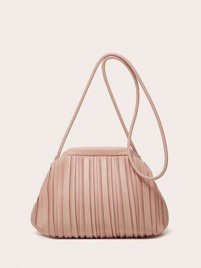 New Ruched Cloud Shoulder Bag, Minimalist Style Crossbody Dumpling Bag, Fashionable Small Bag For Women