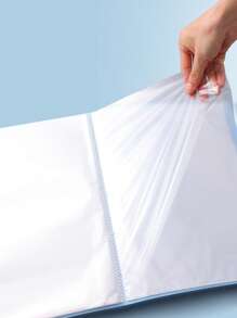 Pasta Multifolha de Cor Sólida, Pasta de Arquivo A4 com Bolsos Transparentes para Provas e Documentos, Suprimentos Escolares de Grande Capacidade, Volta às Aulas