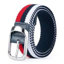 1 pièce Ceinture élastique à double couche rayée pour hommes, sans boucle requise, ceinture de golf en PU décontractée et , accessoire d'été 2025 pour les festivals de musique, les tenues décontractées scolaires, les affaires, les petits amis, les maris, les pères, les hommes. Convient pour le port quotidien, la mode, les adolescents, les activités extérieures, les vacances, le sport, les voyages, le style bohème, l'automne vintage, l'automne-hiver. Convient pour les adolescents, les jeunes, les hommes, les tenues décontractées, les activités extérieures, les vacances, les cadeaux de remise des diplômes, les anniversaires, le port quotidien. - 3521-TS - Voir 2