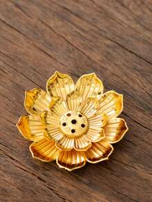 1 件创意莲花香座香炉，多功能香棒莲花香插盘，香架，多孔香炉，适用于瑜伽室、浴室、卧室、客厅、办公室等。（本产品非通用型号。购买前请确认产品尺寸是否合适；） - 金色 - 查看 12