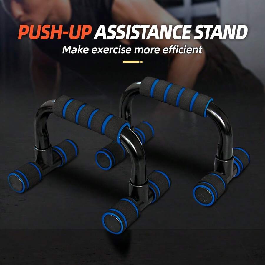 Push-Up Stand, Home Fitness Equipment, Arm Strength And Chest Muscle Training Aid, I-Shaped Push-Up Stand - Dark Blue - View 1
