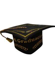 Birrete de Fomi Para Graduacion Fiesta Decoracion 1pzs Mi Graduacion Foami Unisex Adultos - Negro - Ver 4