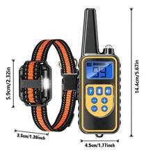 2600ft Remote Dog Training Collar, Rechargeable & Waterproof Electric Shock Collar For Small, Medium, Large Dogs 20-100lbs, With Beep, Vibration (1-99), Shock (1-99) Modes