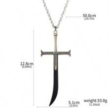 2025新款热卖1件动漫周边七武海剑豪鹰眼米霍克大快刀夜行者钥匙扣项链 - 生日礼物 - 毕业礼物 - 礼品 - 彩色 - 查看 14