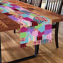 Exclusive Printed Table Runner Fabric Table Setting 1.35m X 0.35m - June Festival Chess - View 3