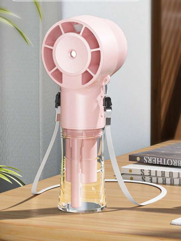 1 Stück Mini tragbarer Handfächer mit Vernebler, USB aufladbarer Tischventilator mit Verneblerfunktion, batteriebetrieben