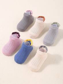 12 pares de calcetines cortos de malla transpirables para bebé, calcetines tipo barco con puntos antideslizantes, calcetines para piso para niños pequeños, calcetines para bebé con agarre, calcetines para caminar en interiores para recién nacidos.
