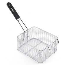 Freidora eléctrica de acero inoxidable de 6 l con cesta para uso comercial y doméstico