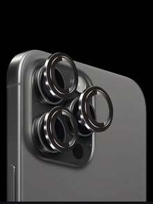 3pcs Tempered Glass Camera Lens Protector, Compatible With IPhone 16/16 Pro Max/15/14/13/12/11, Waterproof HD Design, Easy To Install, Phone Accessories, Protect Original Lens, One-To-One Fit, Screen Protector | Exquisite Design | Easy To Install, Gift For Birthday, Family, Friends, Alloy Metal With Tempered Glass Full Coverage, Lens Protector - Black - View 3